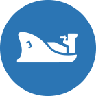 The icon showing an oil tanker used to signify maritime traffic for Forecast Technology's dna tracer product marking solutions