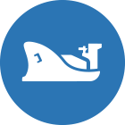 The icon showing an oil tanker used to signify maritime traffic for Forecast Technology's dna tracer product marking solutions