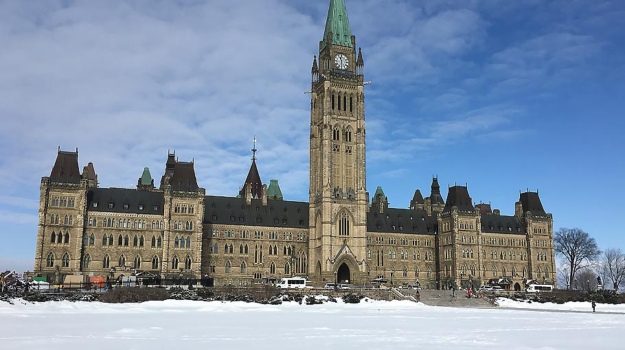 An image of the Parliament of Canada Buildings, Ottawa, Ontario where Forecast Technology presented their portfolio of DNA tracers to the Canadian government.